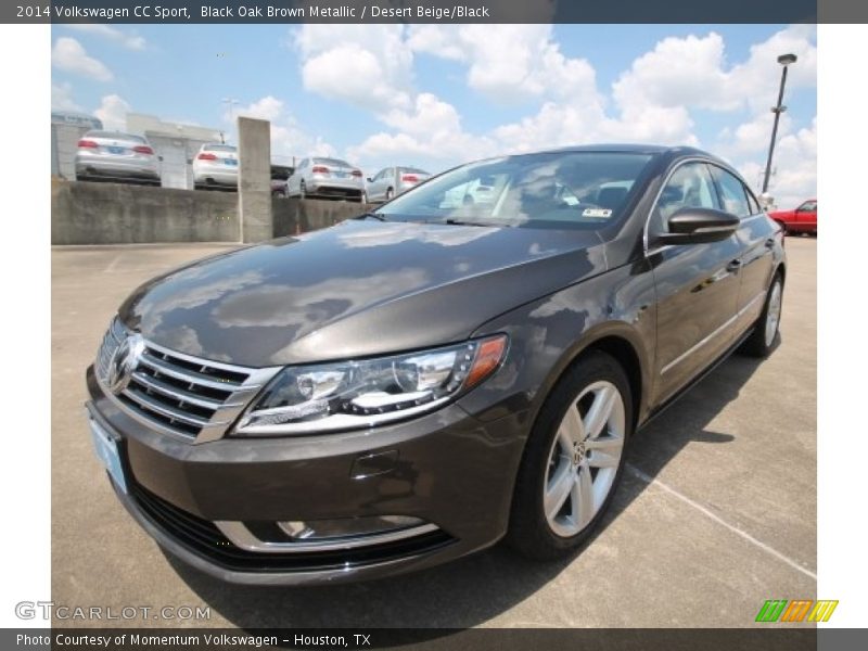 Black Oak Brown Metallic / Desert Beige/Black 2014 Volkswagen CC Sport