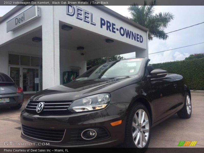 Black Oak Brown Metallic / Titan Black 2012 Volkswagen Eos Komfort