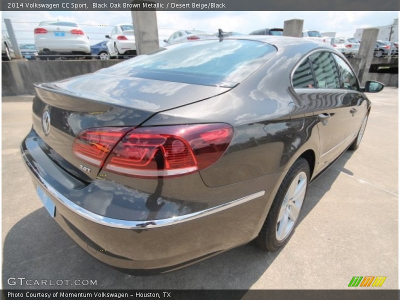 Black Oak Brown Metallic / Desert Beige/Black 2014 Volkswagen CC Sport