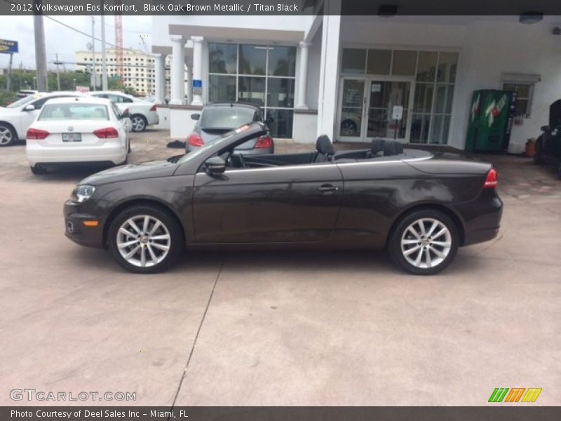 Black Oak Brown Metallic / Titan Black 2012 Volkswagen Eos Komfort