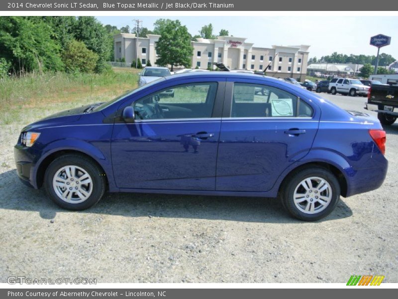 Blue Topaz Metallic / Jet Black/Dark Titanium 2014 Chevrolet Sonic LT Sedan
