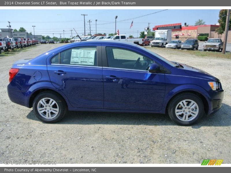 Blue Topaz Metallic / Jet Black/Dark Titanium 2014 Chevrolet Sonic LT Sedan