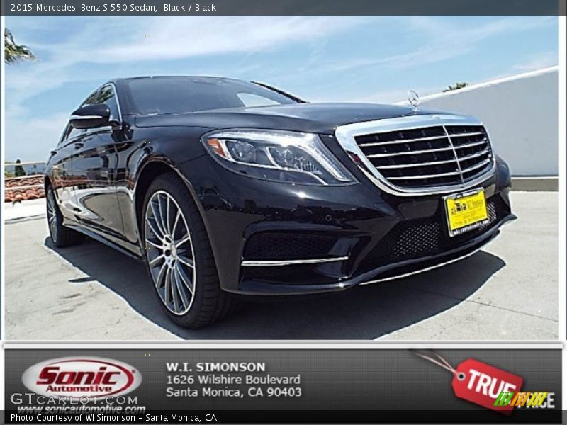 Black / Black 2015 Mercedes-Benz S 550 Sedan