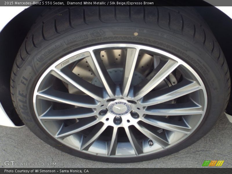 Diamond White Metallic / Silk Beige/Espresso Brown 2015 Mercedes-Benz S 550 Sedan