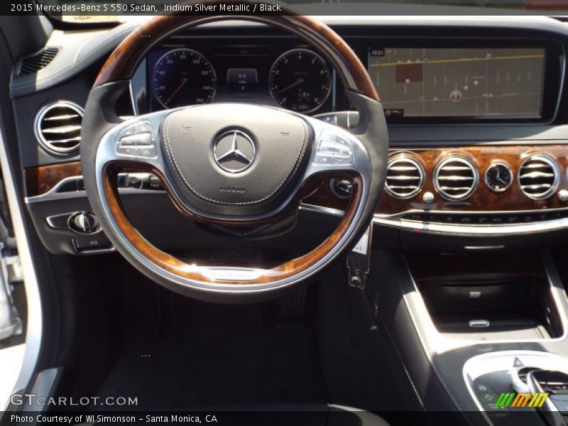 Iridium Silver Metallic / Black 2015 Mercedes-Benz S 550 Sedan