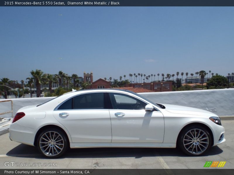 Diamond White Metallic / Black 2015 Mercedes-Benz S 550 Sedan