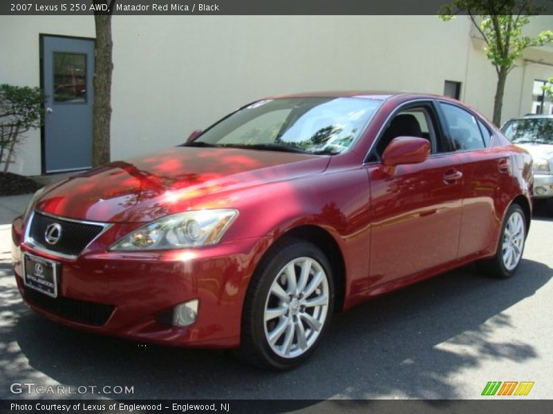 Matador Red Mica / Black 2007 Lexus IS 250 AWD