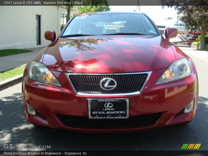 Matador Red Mica / Black 2007 Lexus IS 250 AWD