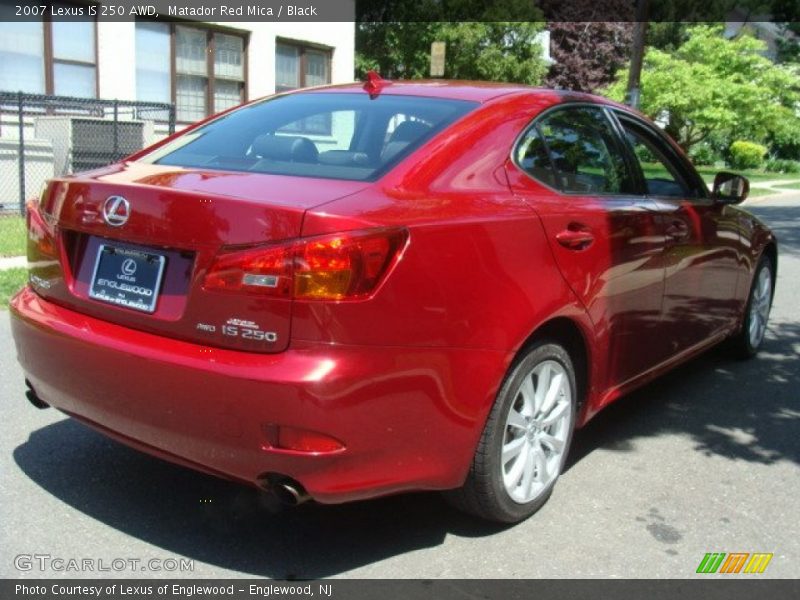 Matador Red Mica / Black 2007 Lexus IS 250 AWD
