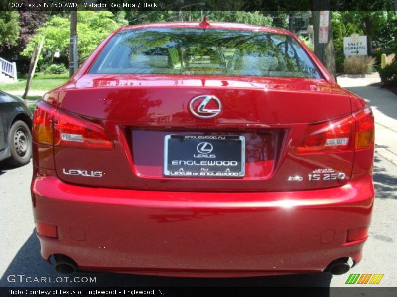 Matador Red Mica / Black 2007 Lexus IS 250 AWD