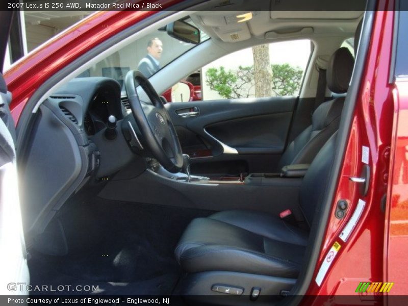 Matador Red Mica / Black 2007 Lexus IS 250 AWD