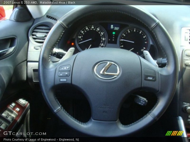 Matador Red Mica / Black 2007 Lexus IS 250 AWD