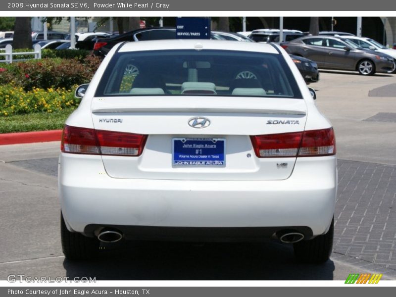 Powder White Pearl / Gray 2008 Hyundai Sonata SE V6