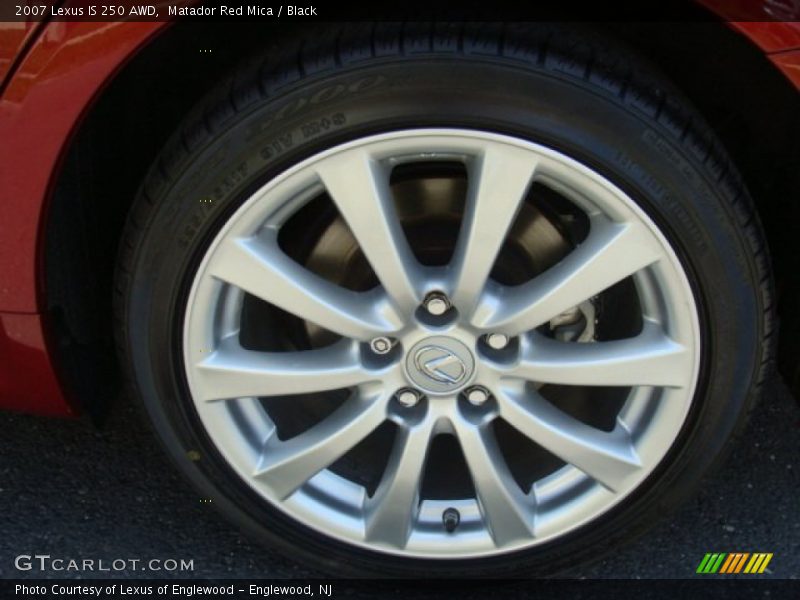 Matador Red Mica / Black 2007 Lexus IS 250 AWD
