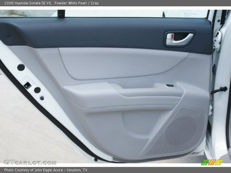 Powder White Pearl / Gray 2008 Hyundai Sonata SE V6
