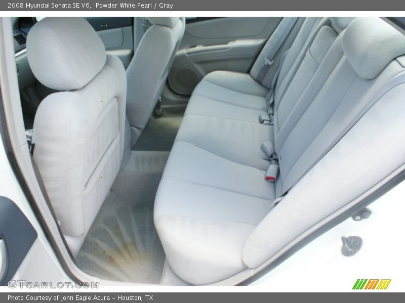 Powder White Pearl / Gray 2008 Hyundai Sonata SE V6
