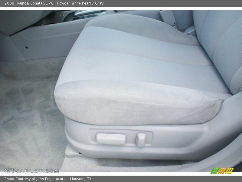 Powder White Pearl / Gray 2008 Hyundai Sonata SE V6