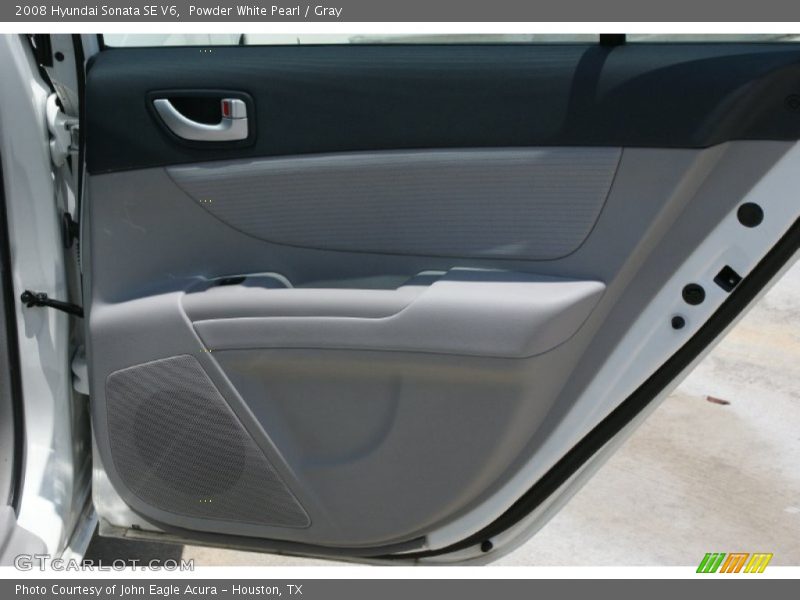 Powder White Pearl / Gray 2008 Hyundai Sonata SE V6