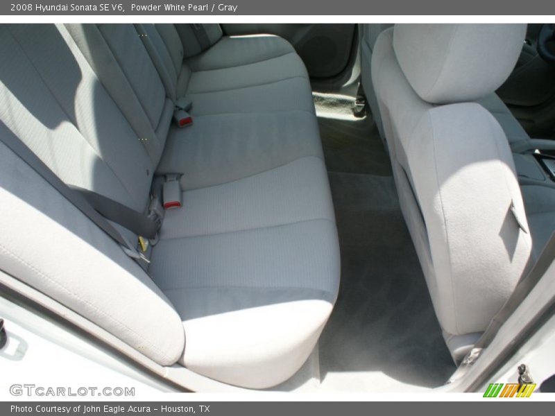 Powder White Pearl / Gray 2008 Hyundai Sonata SE V6