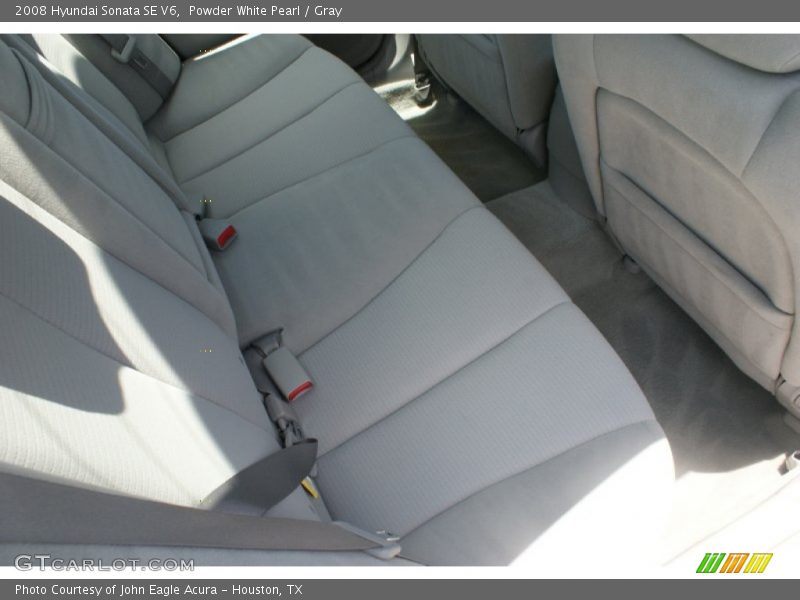 Powder White Pearl / Gray 2008 Hyundai Sonata SE V6