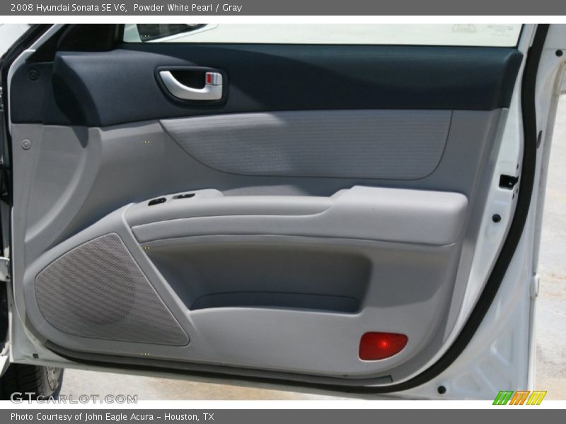 Powder White Pearl / Gray 2008 Hyundai Sonata SE V6