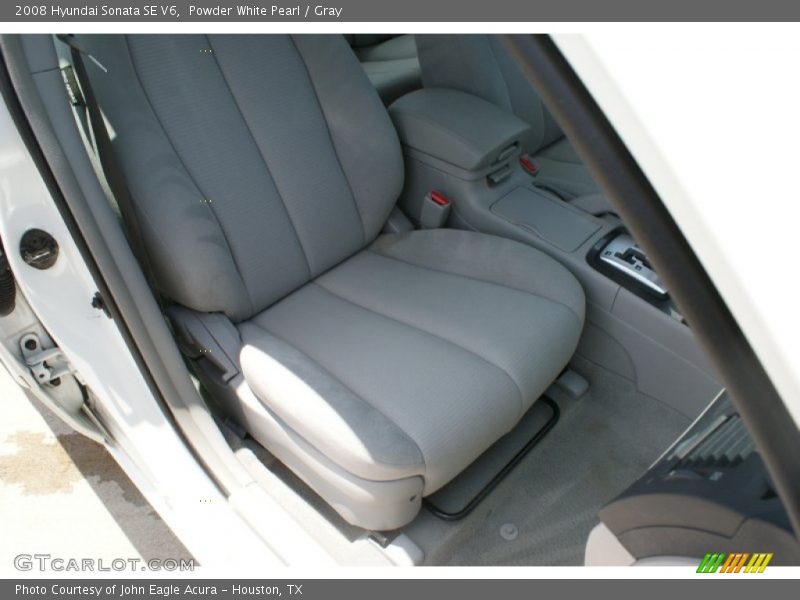 Powder White Pearl / Gray 2008 Hyundai Sonata SE V6