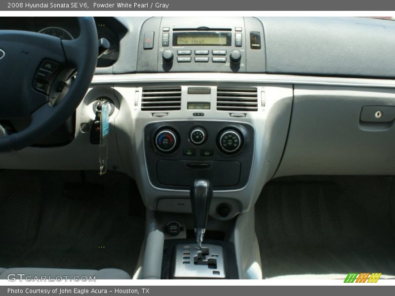Powder White Pearl / Gray 2008 Hyundai Sonata SE V6
