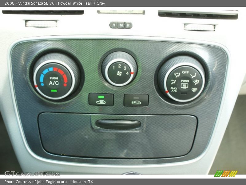 Powder White Pearl / Gray 2008 Hyundai Sonata SE V6