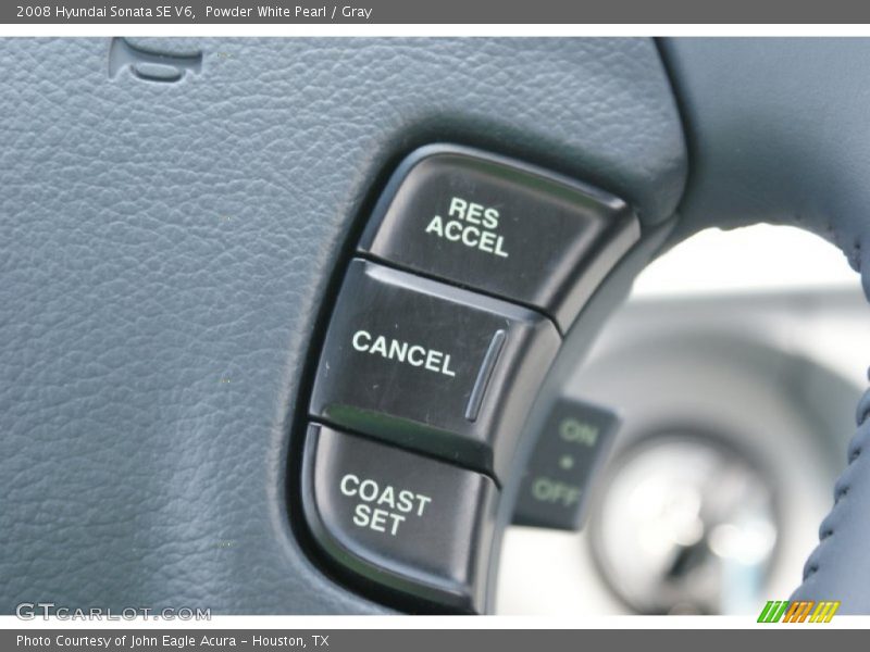 Powder White Pearl / Gray 2008 Hyundai Sonata SE V6