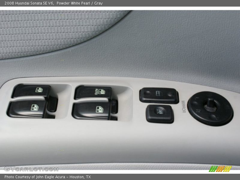 Powder White Pearl / Gray 2008 Hyundai Sonata SE V6