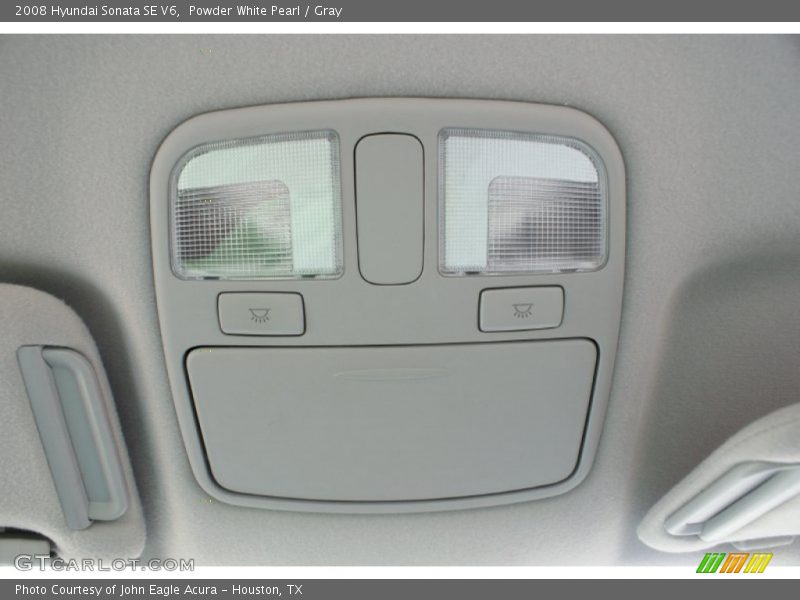 Powder White Pearl / Gray 2008 Hyundai Sonata SE V6