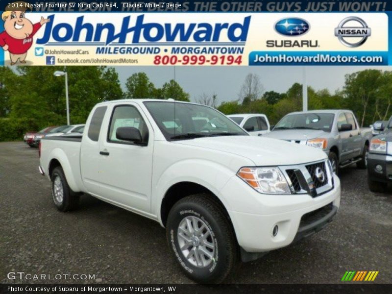 Glacier White / Beige 2014 Nissan Frontier SV King Cab 4x4