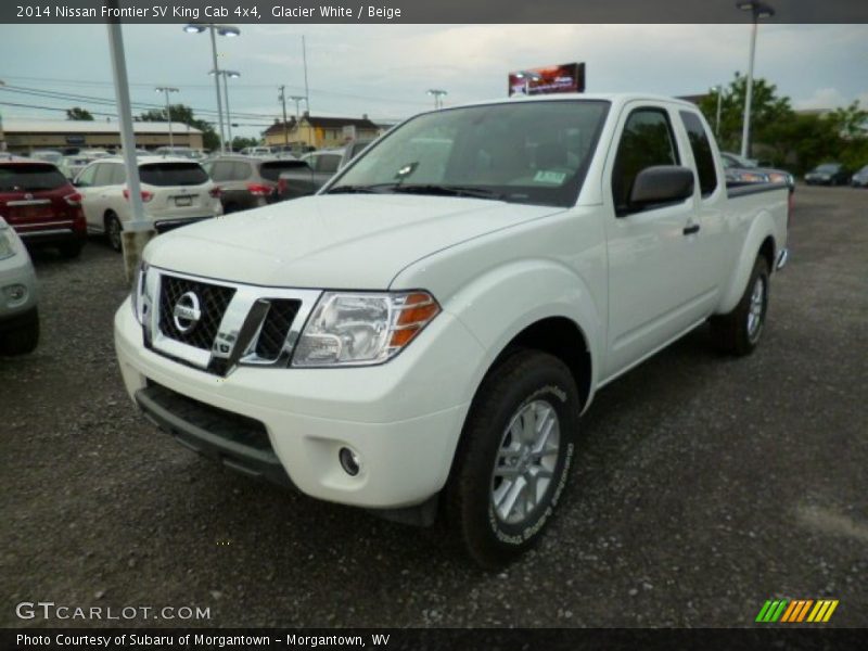 Glacier White / Beige 2014 Nissan Frontier SV King Cab 4x4