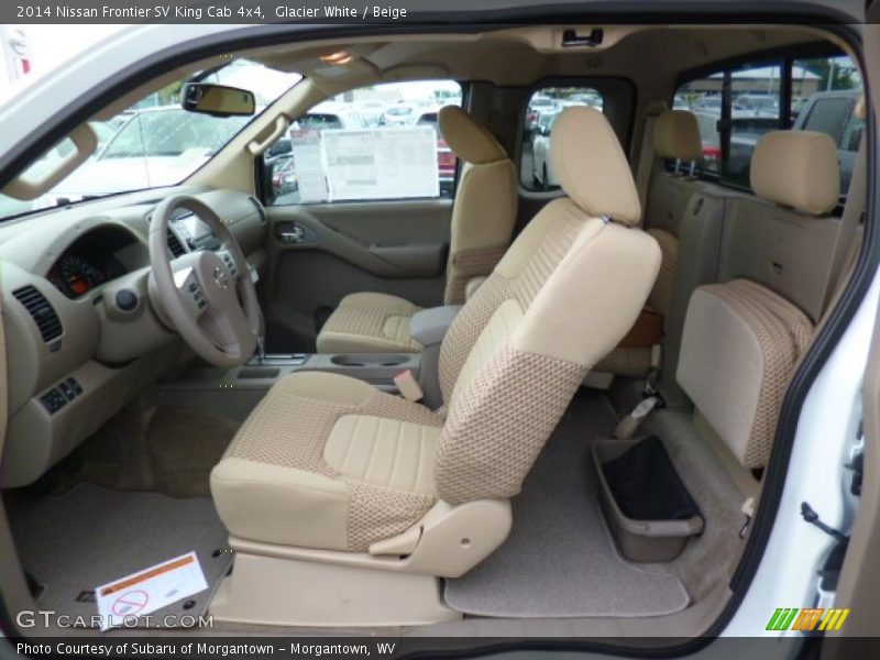 Glacier White / Beige 2014 Nissan Frontier SV King Cab 4x4