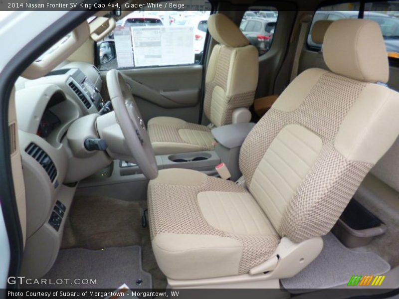 Glacier White / Beige 2014 Nissan Frontier SV King Cab 4x4