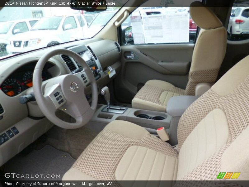 Glacier White / Beige 2014 Nissan Frontier SV King Cab 4x4