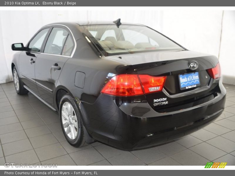 Ebony Black / Beige 2010 Kia Optima LX