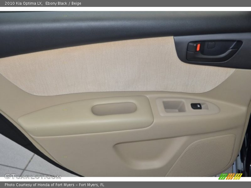 Ebony Black / Beige 2010 Kia Optima LX