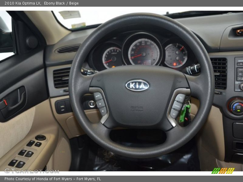Ebony Black / Beige 2010 Kia Optima LX