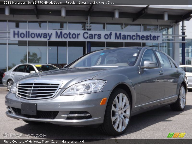 Paladium Silver Metallic / Ash/Grey 2012 Mercedes-Benz S 550 4Matic Sedan