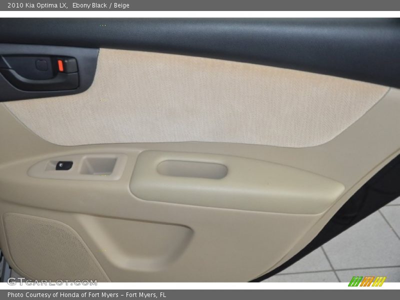 Ebony Black / Beige 2010 Kia Optima LX