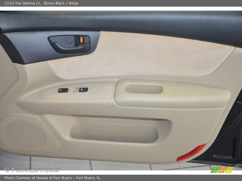Ebony Black / Beige 2010 Kia Optima LX