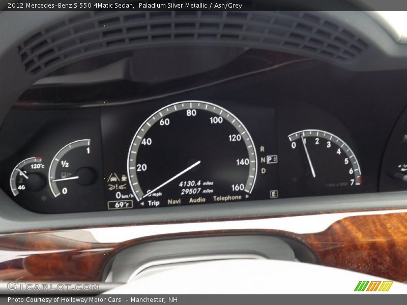 Paladium Silver Metallic / Ash/Grey 2012 Mercedes-Benz S 550 4Matic Sedan