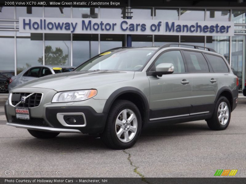 Willow Green Metallic / Sandstone Beige 2008 Volvo XC70 AWD