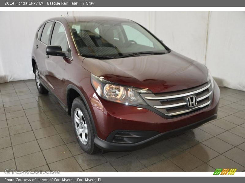 Basque Red Pearl II / Gray 2014 Honda CR-V LX