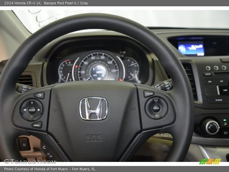 Basque Red Pearl II / Gray 2014 Honda CR-V LX