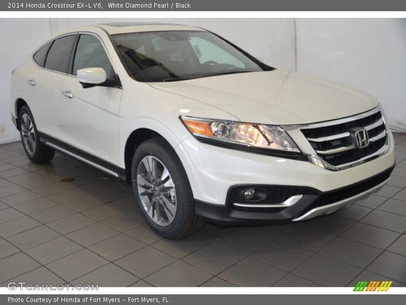 White Diamond Pearl / Black 2014 Honda Crosstour EX-L V6