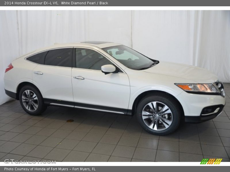 White Diamond Pearl / Black 2014 Honda Crosstour EX-L V6