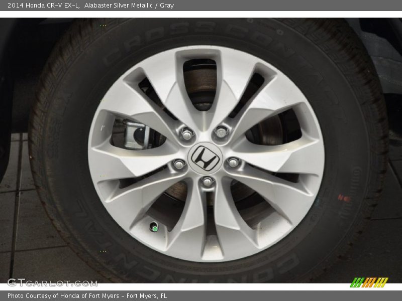 Alabaster Silver Metallic / Gray 2014 Honda CR-V EX-L