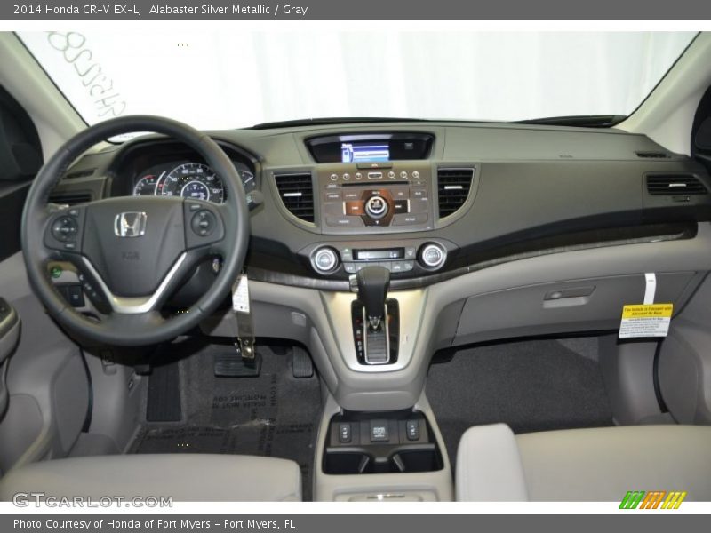 Alabaster Silver Metallic / Gray 2014 Honda CR-V EX-L